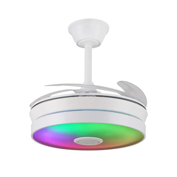 Ventilador retráctil P&B Althea S blanco LED 40-92 cm