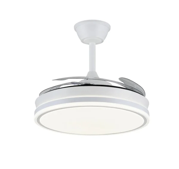 Ventilador retráctil P&B Ambra L blanco LED 50-108 cm