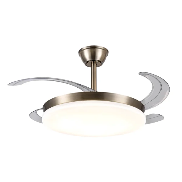 Ventilador retráctil P&B Chloe L cuero LED 50-108 cm