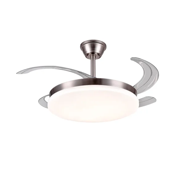 Ventilador retráctil P&B Chloe L níquel LED 50-108 cm