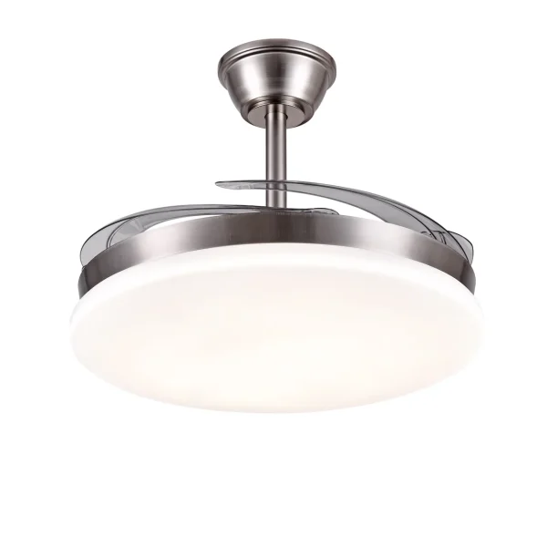 Ventilador retráctil P&B Chloe L níquel LED 50-108 cm