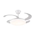 Ventilador retráctil P&B Chloe S blanco LED 40-92 cm