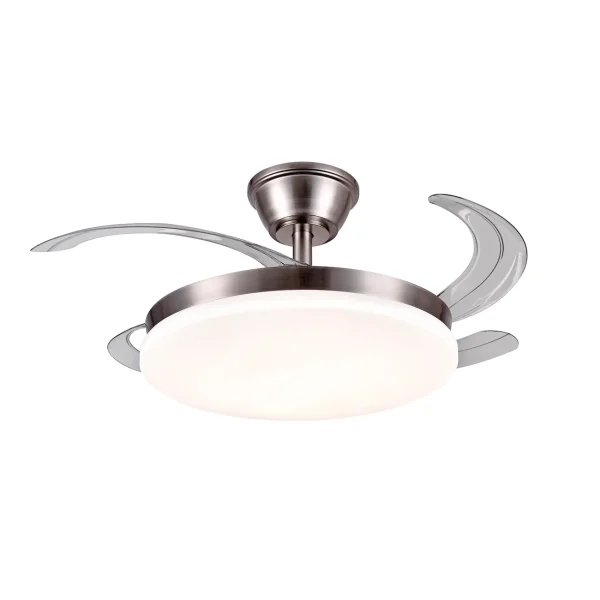 Ventilador retráctil P&B Chloe S níquel LED 40-92 cm