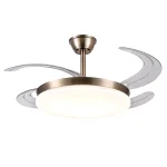 Ventilador retráctil P&B Chloe XL cuero LED 50-122 cm