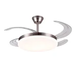 Ventilador retráctil P&B Chloe XL níquel LED 50-122 cm