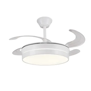 Ventilador retráctil P&B Fiona S blanco LED 40-92 cm