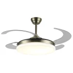 Ventilador retráctil P&B Isabella XL cuero LED 50-122 cm