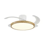 Ventilador retráctil P&B Melody S Base blanco madera LED 41-92 cm