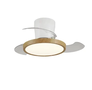 Ventilador retráctil P&B Melody XS Base blanco madera LED 30-68 cm