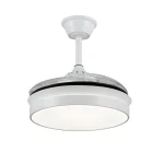 Ventilador retráctil P&B Mina S blanco LED 40-92 cm