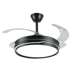 Ventilador retráctil P&B Selina L negro LED 50-108 cm