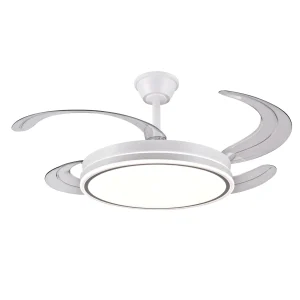 Ventilador retráctil P&B Stella L blanco LED 50-108 cm