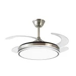 Ventilador retráctil P&B Stella L níquel LED 50-108 cm