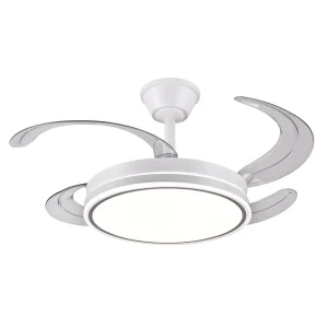 Ventilador retráctil P&B Stella S blanco LED 40-92 cm