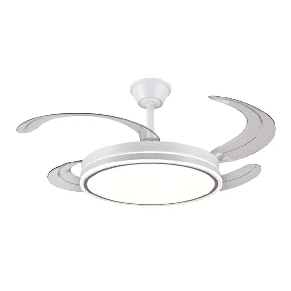 Ventilador retráctil P&B Stella XL blanco luz Led