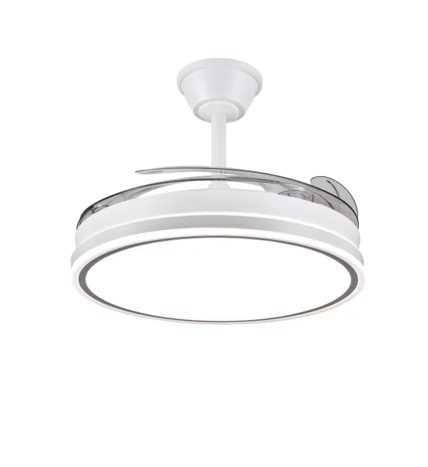 Ventilador retráctil P&B Stella XL blanco LED 50-122 cm