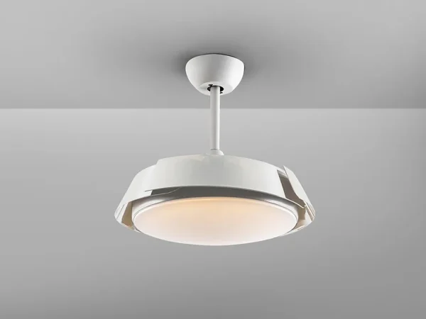 Ventilador retráctil schuller Enzo blanco luz LED 53-106 cm