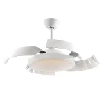 Ventilador retráctil schuller Enzo blanco luz LED 53-106 cm