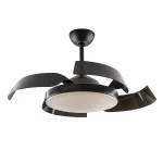 Ventilador retráctil schuller Enzo negro LED 53-106 cm