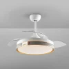 ventilador-techo-retractil-schuller-heron-led-motor-dc-blanco-oro-175180d Ventilador retráctil schuller Herón blanco oro LED 50-106 cm