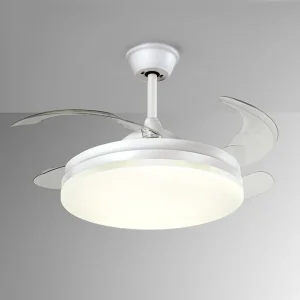 ventilador-techo-retractil-schuller-vento-led-motor-dc-4-aspas-blanco-168304d Ventilador retráctil schuller Vento blanco LED 50-100 cm