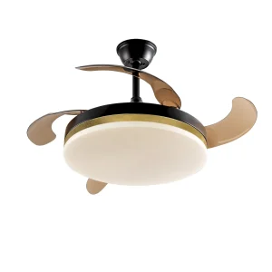 ventilador-techo-retractil-schuller-vento-led-motor-dc-4-aspas-negro-oro-marron-168360 Ventilador retráctil schuller Vento negro oro LED 50-100 cm