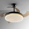 Ventilador retráctil schuller Vento negro oro LED 50-100 cm