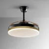 Ventilador retráctil schuller Vento negro oro LED 50-100 cm