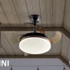 Ventilador schuller Vento Mini negro bronce LED 40-90 cm