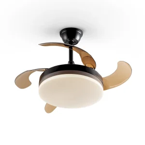 ventilador-techo-retractil-schuller-vento-mini-led-motor-dc-4-aspas-negro-bronce-marron-169211 Ventilador schuller Vento Mini negro bronce LED 40-90 cm
