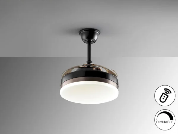 Ventilador schuller Vento Mini negro bronce LED 40-90 cm
