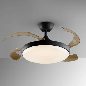 ventilador-techo-retractil-schuller-venturi-led-motor-dc-4-aspas-negro-marron-169547 Ventilador retráctil schuller Venturi negro luz LED 50-106 cm