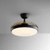 ventilador-techo-retractil-schuller-venturi-led-motor-dc-negro-marron-169547 Ventilador retráctil schuller Venturi negro luz LED 50-106 cm