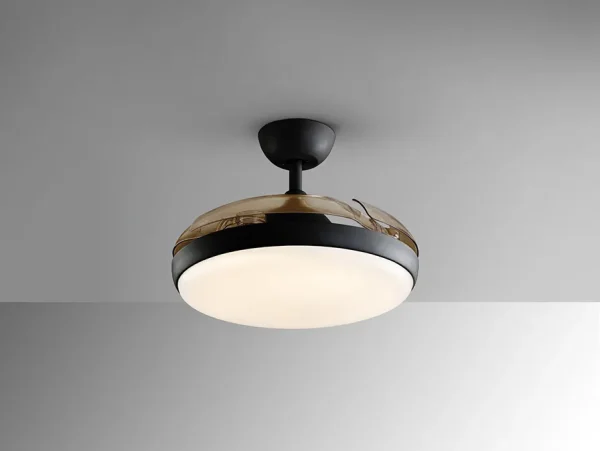 ventilador-techo-retractil-schuller-venturi-led-motor-dc-negro-marron-169547 Ventilador retráctil schuller Venturi negro luz LED 50-106 cm