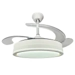 Ventilador de techo retráctil Sunaca Cordoba blanco oro LED 48-112 cm