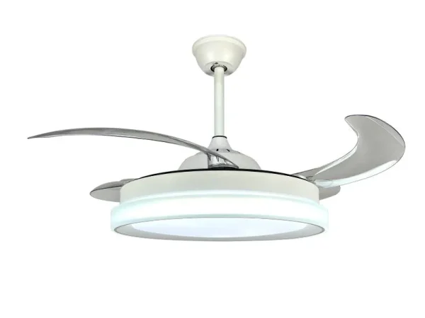 Ventilador de techo retráctil Sunaca Linares blanco LED 51-112 cm