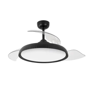 Ventilador de techo retráctil Zioneled Kant negro gama alta