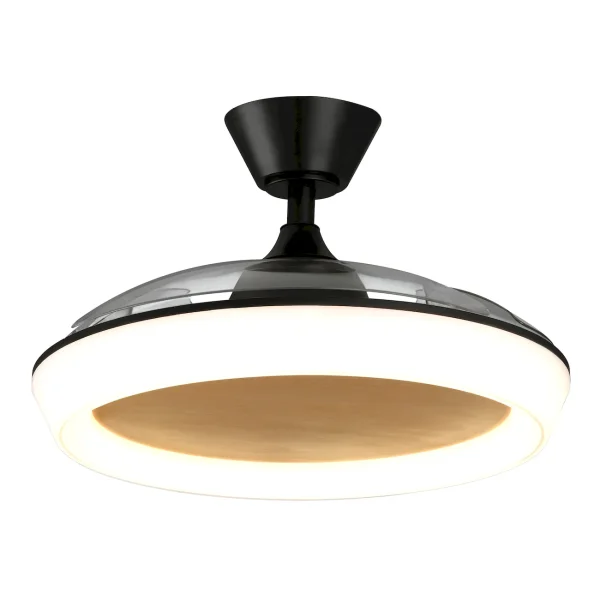 ventilador-techo-retractil-zioneled-magno-led-motor-dc-negro-vt-magno-nm-nk Ventilador retractil Zioneled Magno negro luz LED 50-107 cm