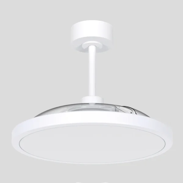 Ventilador de techo Platón Zioneled blanco luz Led