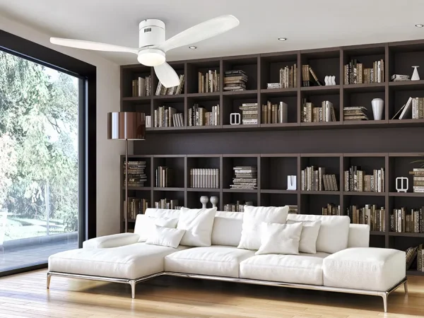 Ventilador de techo schuller Siroco blanco LED 132 cm