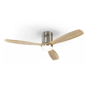 ventilador-techo-schuller-siroco-led-motor-dc-3-aspas-madera-madera-clara-329521d Ventilador schuller Siroco níquel madera LED 132 cm