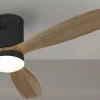 ventilador-techo-schuller-siroco-led-motor-dc-negro-nogal-claro-329514d Ventilador de techo schuller Siroco negro nogal LED 132 cm