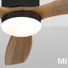 Ventilador schuller Siroco Mini negro nogal LED 107 cm