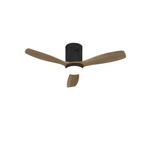 ventilador-techo-schuller-siroco-mini-led-motor-dc-3-aspas-madera-nogal-claro-329385d Ventilador schuller Siroco Mini negro nogal LED 107 cm