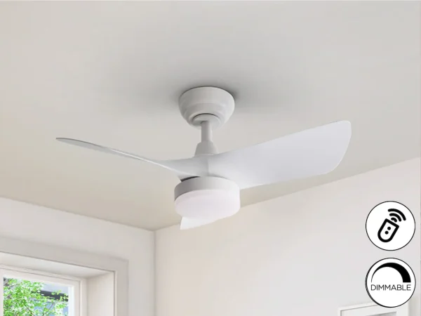 Ventilador de techo schuller Tropic blanco LED 76 cm