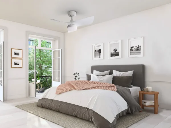 Ventilador de techo schuller Tropic blanco LED 76 cm