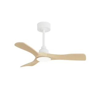 Ventilador de techo Sulion Carla 91 blanco madera luz LED