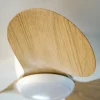 Ventilador de techo Sulion Monty blanco aspas decorado madera clara