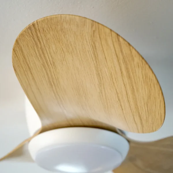 Ventilador de techo Sulion Monty blanco aspas decorado madera clara