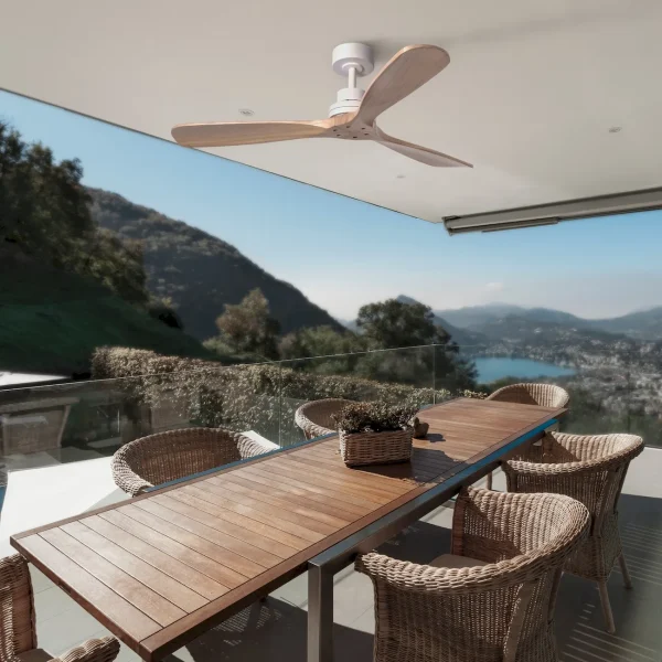 Ventilador de exterior Sulion Nati L blanco Sin Luz 132 cm